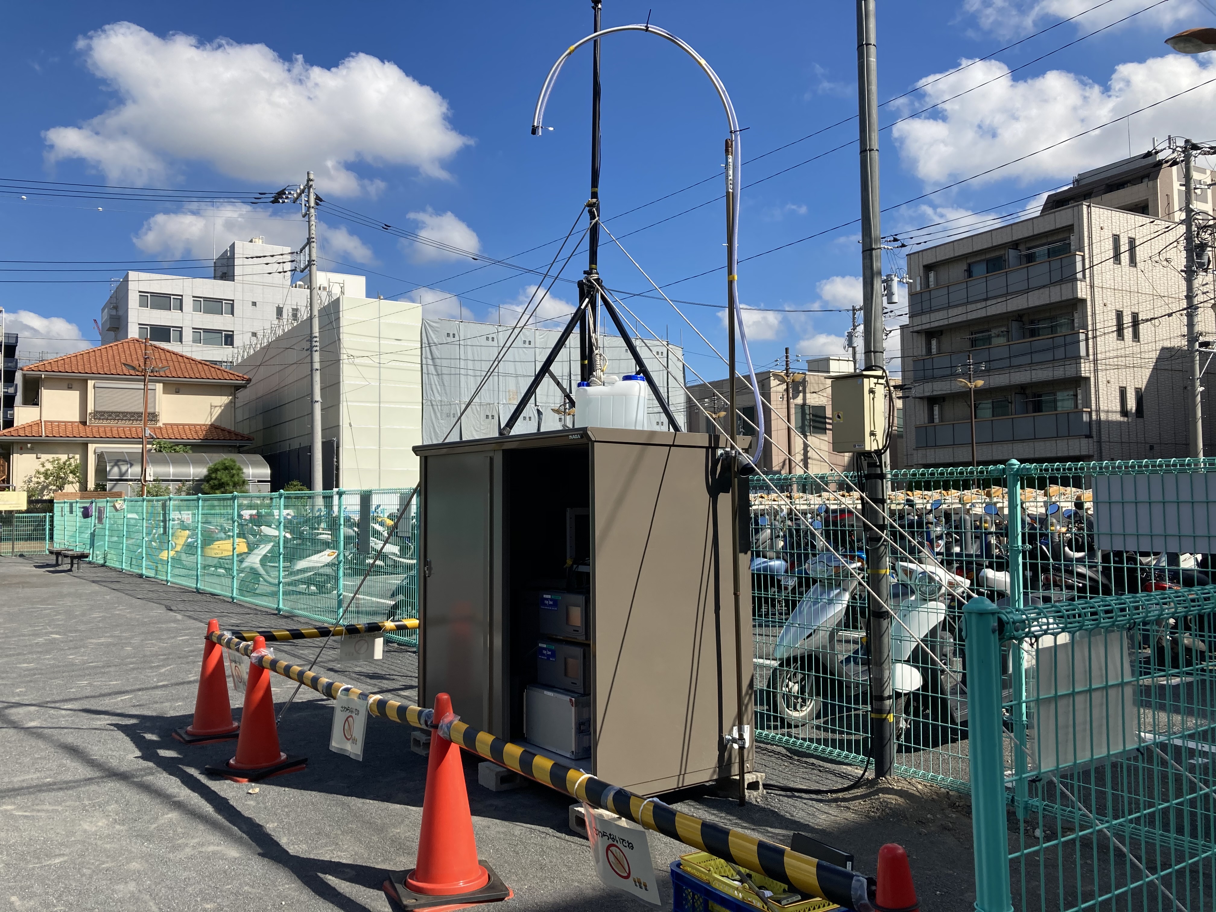 大気調査の様子