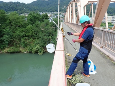 河川水採取状況